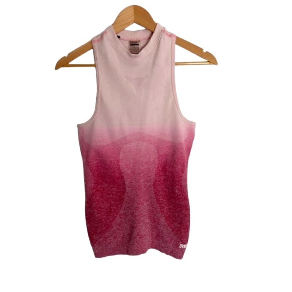 GymShark Pink Ombre Seamless Tank Small